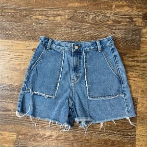 Zara Denim Frayed Hem Women's Shorts